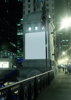 灯箱样机 楼宇 广告牌 户外广告 (2)