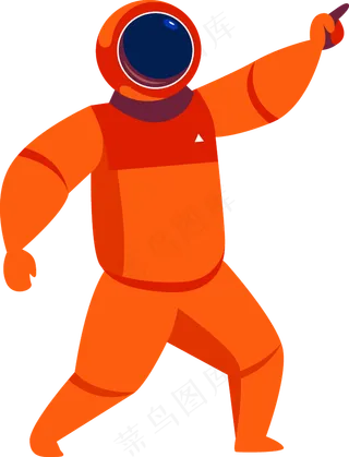 月球星空素材_手绘宇宙太空航天员矢量素