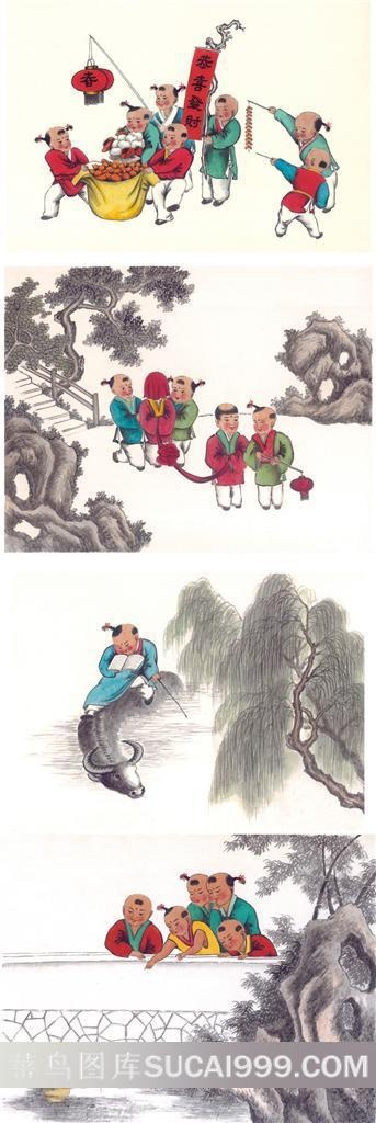 中国传统孩童图片素材