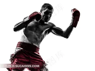 拳击系列 - 正在出拳的拳手