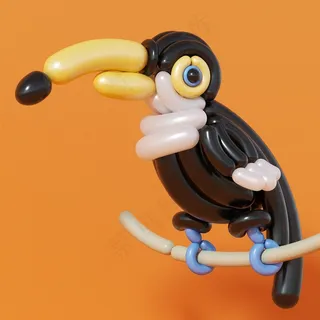 创意气球编制小鸟