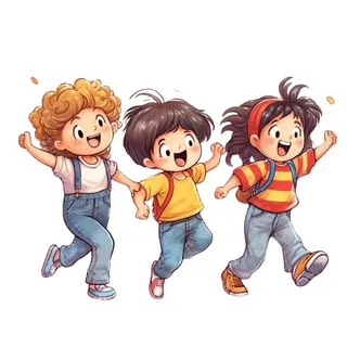 卡通人物儿童活泼可爱元素