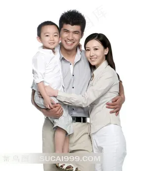 三口之家高清摄影图片