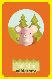 自然风景动物植物扁平矢量插画