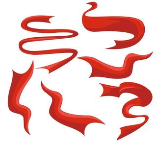 矢量红绸带