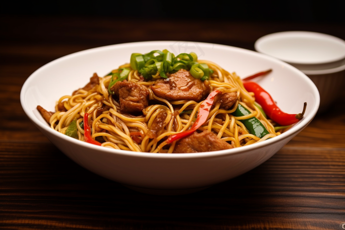 炒面炒粉美食摄影图(4032x2688)