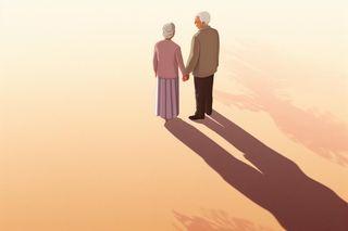 老人复古背影背景