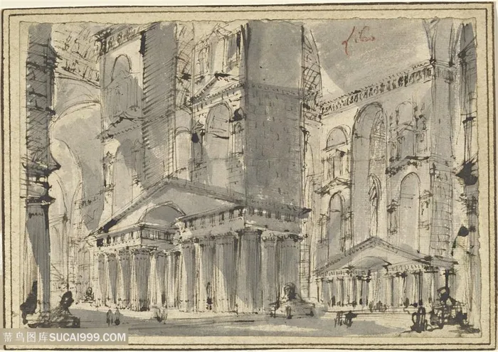 手绘建筑艺术挂画装饰画