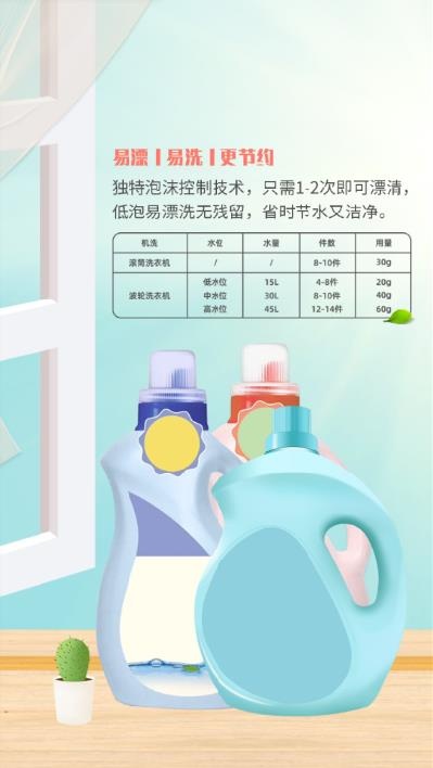 洗衣液海报psd模版下载