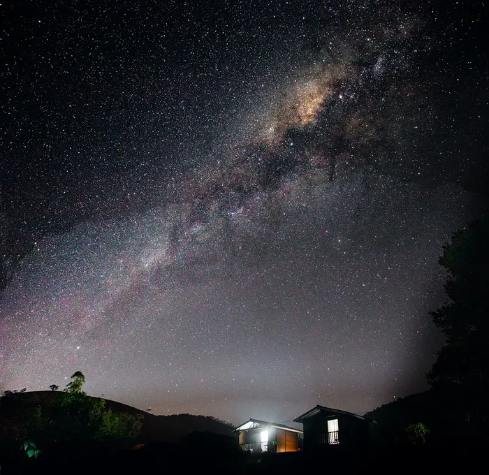 黑色星空摄影素材