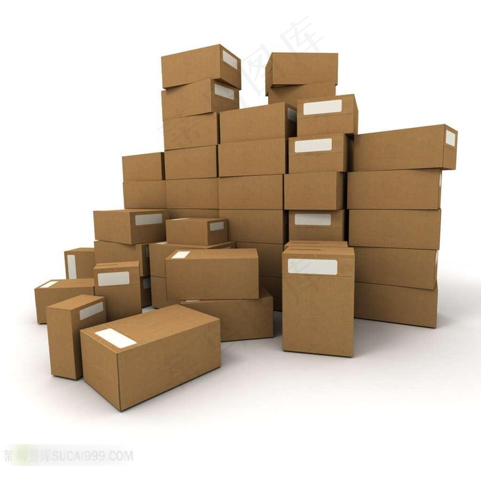 快递包装箱摄影素材