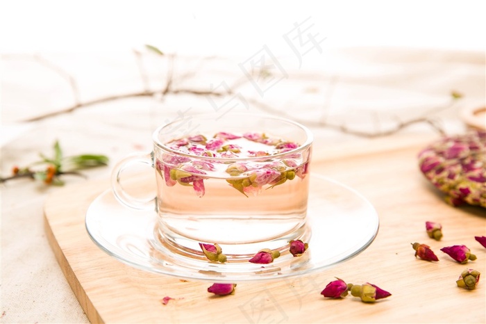 玫瑰茶饼玫瑰花茶摄影