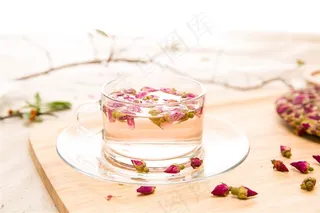 玫瑰茶饼玫瑰花茶摄影