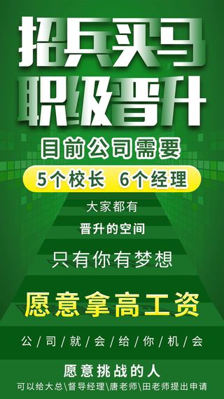 招兵买马，职位晋升