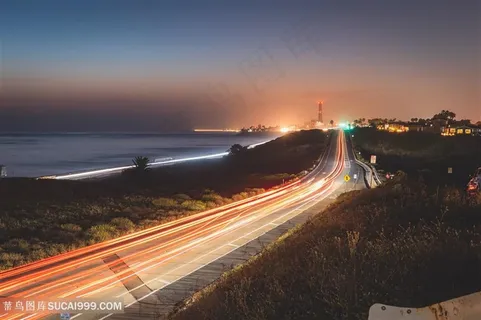 极速的车流夜景图 极速的车流夜景图