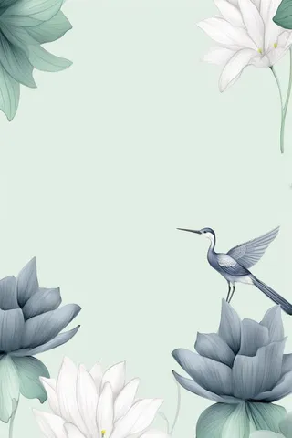 创意简约节气荷花背景