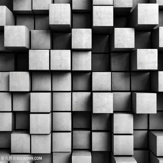 立体方块空间创意背景
