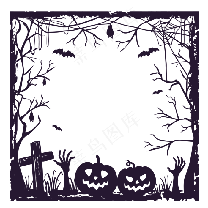 万圣节边框万圣节元素像框