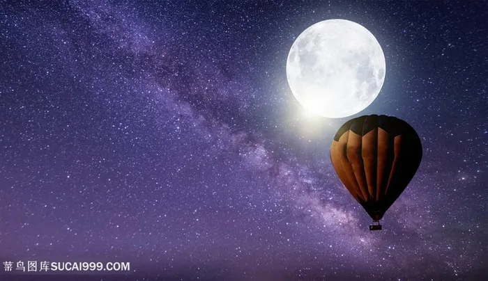 升值上升圆月热气球升空 升值上升圆月热气球升空