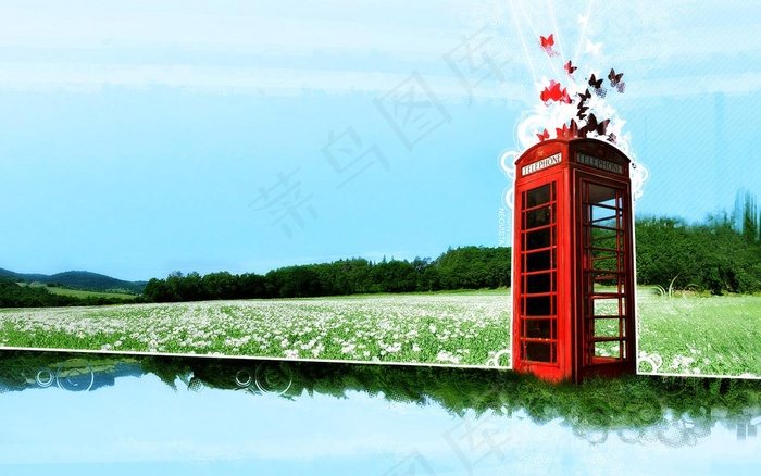 非主流电话亭图片