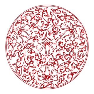 红色喜庆简约风传统吉祥纹样纹路纹理免扣PNG素材图片 (43)