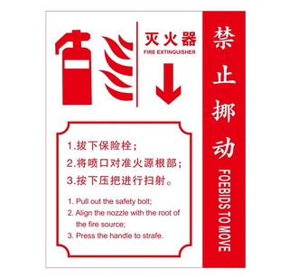 矢量灭火器存放处导视牌