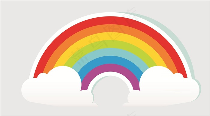 卡通彩虹图片素材