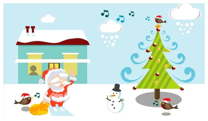 精美手绘圣诞节PPT素材