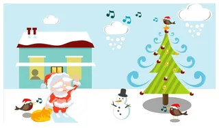 精美手绘圣诞节PPT素材