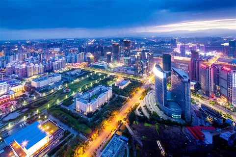 美国城市璀璨夜景图片