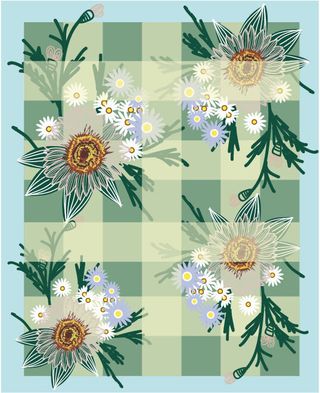 花卉唯美手绘花朵面料纹理手机壳布料面料印花服装矢量图案素材