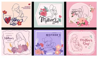 设计母亲节快乐节日素材