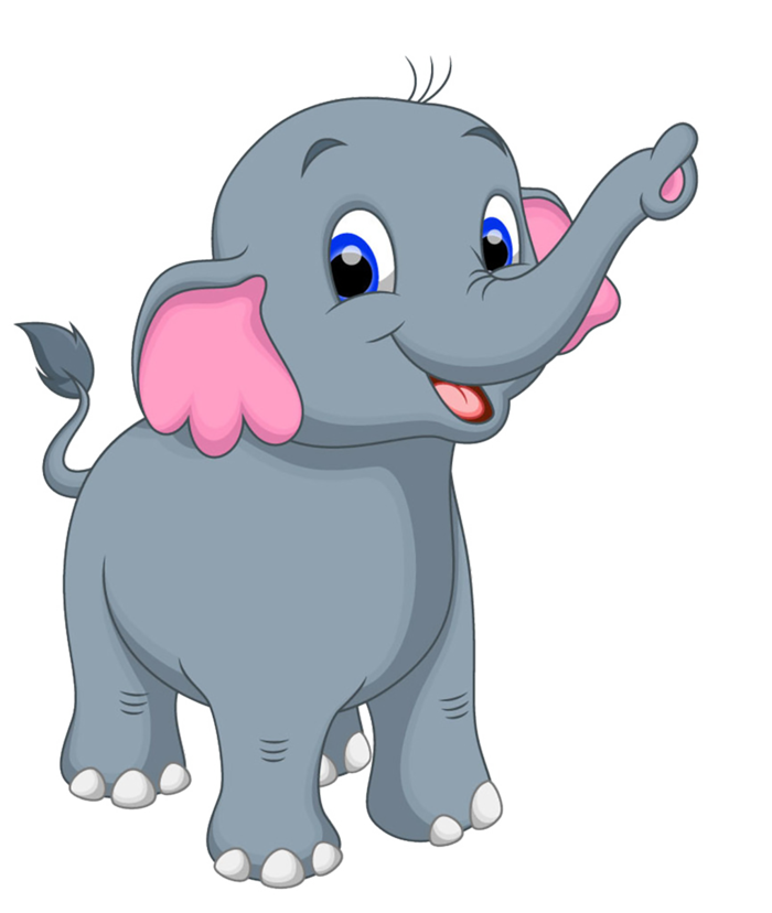 小象卡通灰色