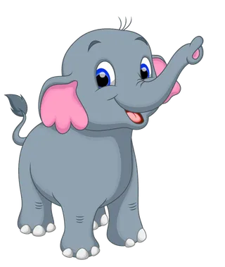 小象卡通灰色