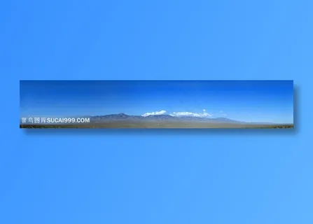 蓝天白云山脉美景风景画 蓝天白云山脉美景风景画