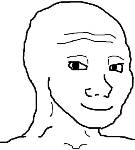 Wojak微笑PNG图像免抠(640x712)