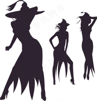 万圣节节日卡通素材时尚女巫