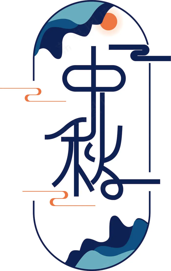 中秋节贴纸cdr矢量模版下载