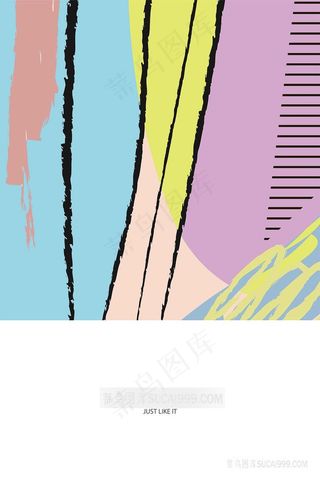 时尚色彩水彩插画