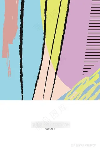 时尚色彩水彩插画