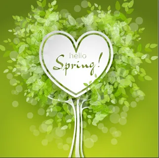 欢迎绿色春天素材