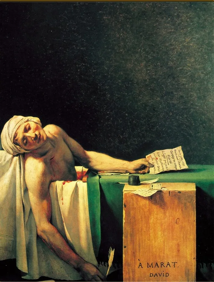 世界名画马拉之死高清油画