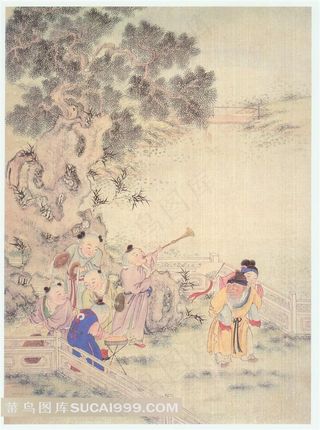 清 焦秉贞 百子团圆图010