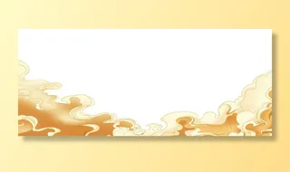 中国风国潮祥云插画手绘云彩图案海报云层装饰背景PSD设计素材