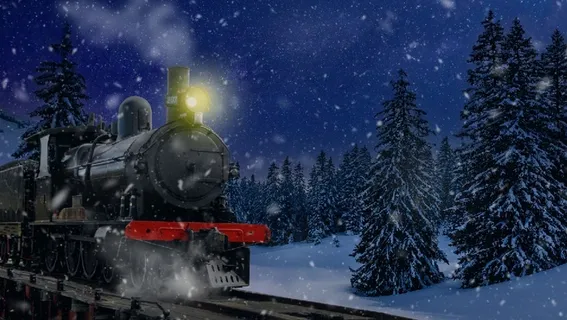 圣诞节雪花风景装饰背景墙