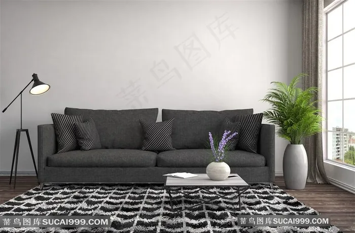 灰色家庭装修设计高清图片