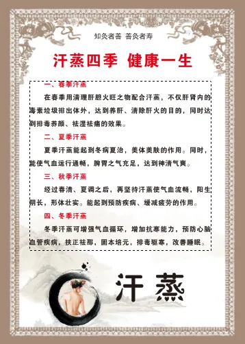 汗蒸四季健康一生cdr矢量模版下载