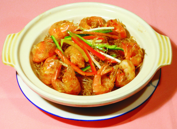 0711c-148梅干菜鲜虾粉丝煲
