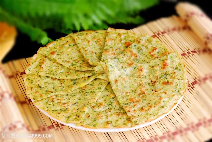 点心野菜煎饼中华美食