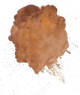 咖啡色水墨晕染高清图片